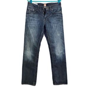BOSS ORANGE Dark Blue Button Fly Straight Regular Fit Jeans Men’s Size 33/34